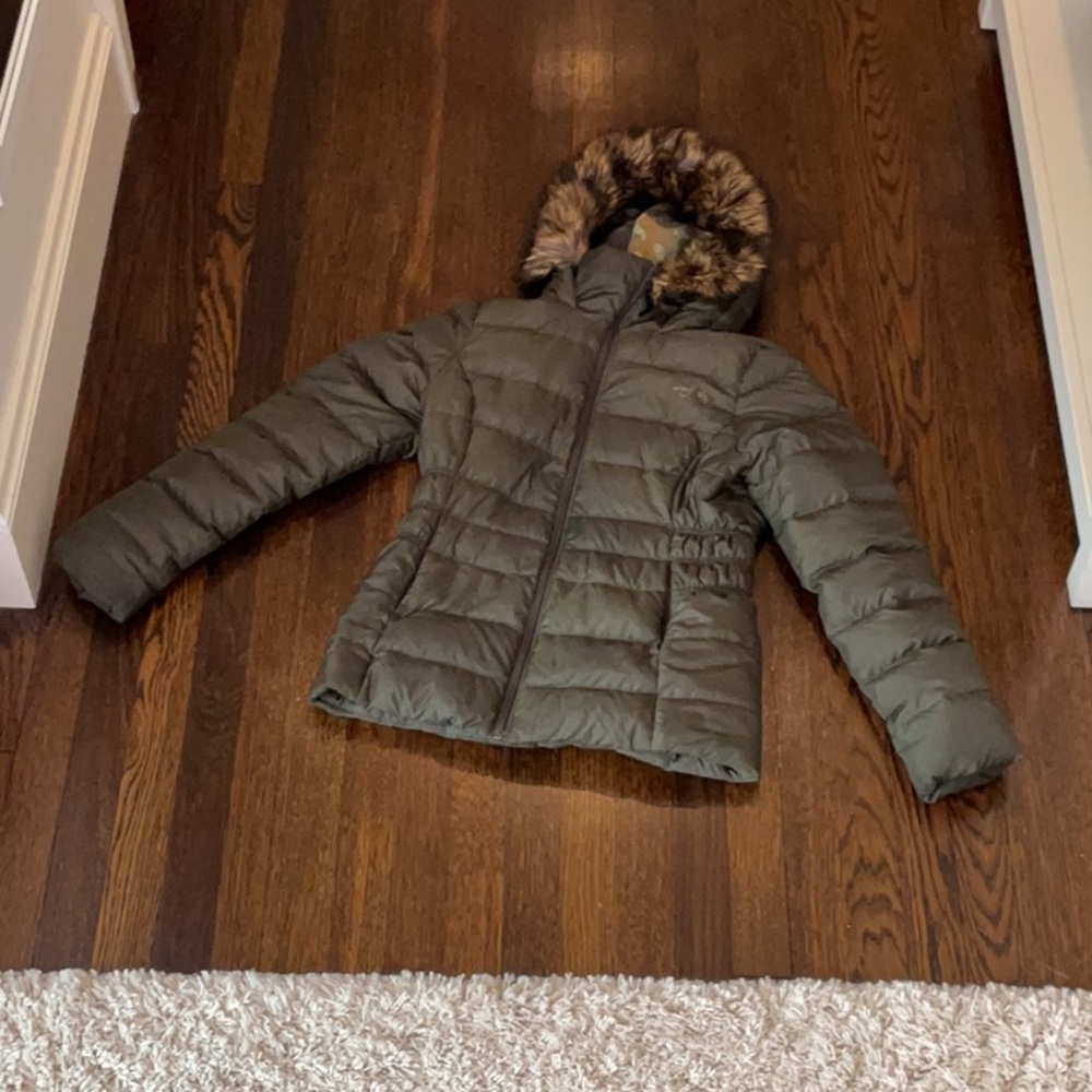 The North Face Olive Green Puffer Jacket